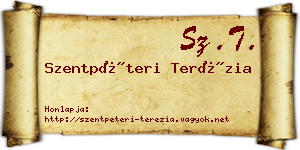 Szentpéteri Terézia névjegykártya
